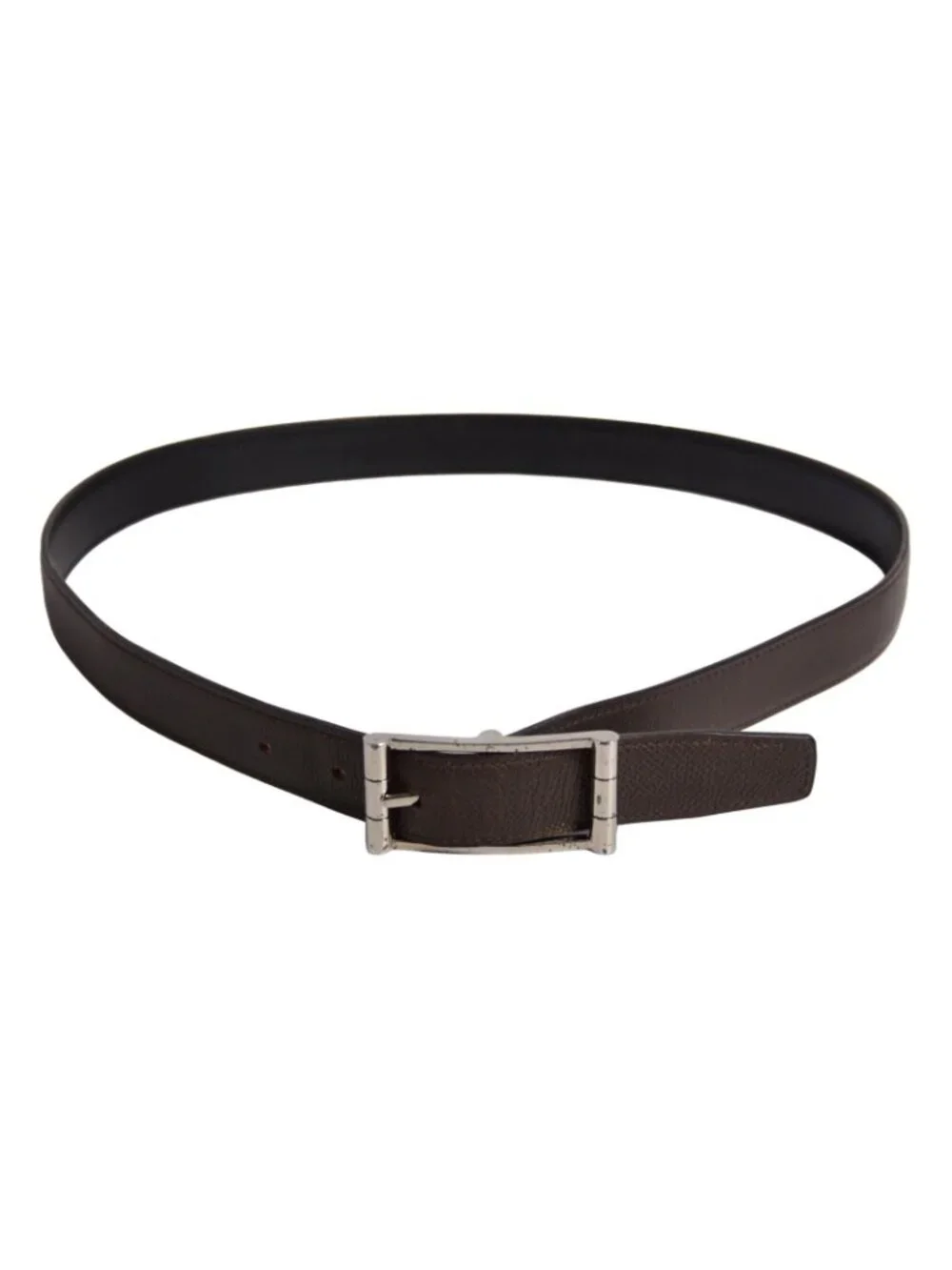 Hermes Belt Reversible Leather Buckle 85 Black